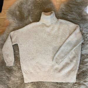 Vince Soft Beige Turtleneck Sweater